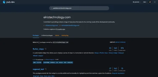 Pub.dev Packages preview